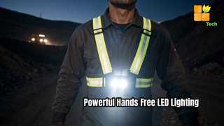 Gilet riflettente sul petto a LED | Lampada pettorale di sicurezza sul lavoro ricaricabile tramite USB per costruzioni minerarie Ni