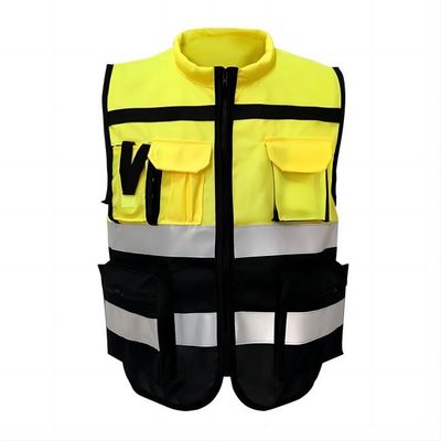 comprare Giubbotto di sicurezza riflettente a 360 gradi con stoffa di poliestere da 120 g e nastro riflettente di 5 cm per uso industriale fabbricazione online