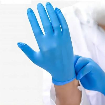 comprare Guanti di nitrile senza polvere certificati CE con impugnatura a punta di dita per il lavoro di sicurezza fabbricazione online