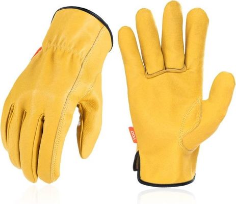comprare Guanti in pelle resistenti agli strappi con destrezza e design facile da indossare per lavori di sicurezza fabbricazione online
