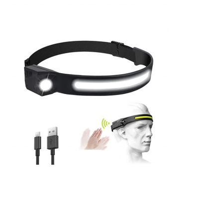 comprare Lampada frontale a LED impermeabile IP65 ricaricabile tramite USB da 1200 lumen per luce da campeggio e da lavoro di manutenzione fabbricazione online