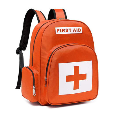 comprare Zaino di primo soccorso medico impermeabile in tessuto di nylon con 9 tasche a rete per la sopravvivenza in caso di emergenza fabbricazione online