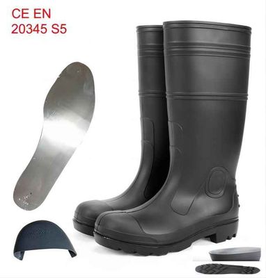 comprare Moneta falsa di gomma dello stivale di gomma del PVC di Gumboots di sicurezza sul lavoro S5 anti fabbricazione online