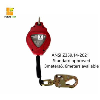 Acquistare Anticaduta retrattile certificato ANSI Z359.14-2021 con resistenza statica 16KN e lunghezza 3-6 metri per sistema anticaduta fabbricazione online