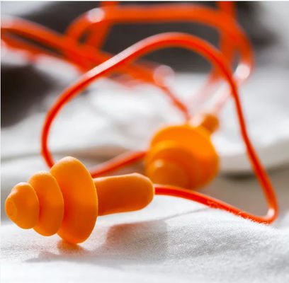 comprare Sicurezza tappi acustici riutilizzabili in silicone con schiuma PU a rimbalzo lento per la riduzione del rumore e il colore personalizzato fabbricazione online
