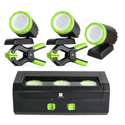 comprare Confezione da 3 luci da lavoro a LED ruotabili a 360° con luminosità di 650 lumen e batteria ricaricabile tramite USB per il campeggio fabbricazione online