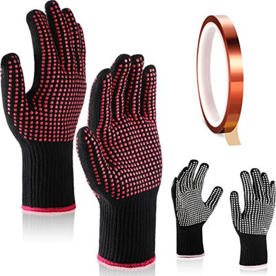 Un buon prezzo. Guanti resistenti al calore con design in silicone a doppio lato e materiale poliestere resistente al calore per il lavoro protettivo in linea