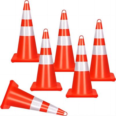 Un buon prezzo. Coni riflettenti di sicurezza stradale di parcheggio premio del PVC con la banda arancio in linea
